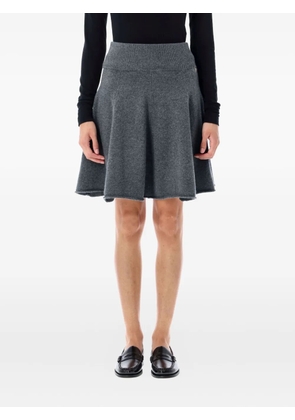 extreme cashmere ribbed-knit flared mini A-line skirt - Grey