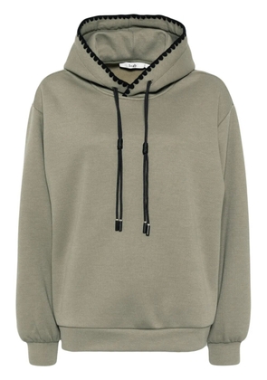 b+ab contrast-detail hoodie - Green