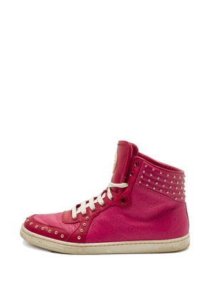 Gucci Pre-Owned stud red sneakers - Pink