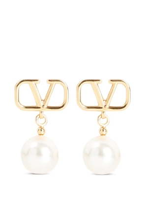 Valentino Garavani logo earrings - Gold