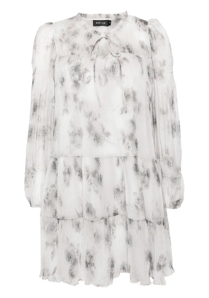 tout a coup plissé foral-print dress - Grey