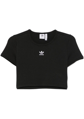 adidas ribbed crop top - Black