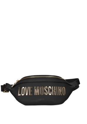Love Moschino logo-appliqué belt bag - Black