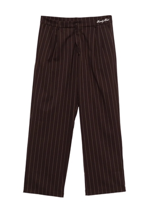 Family First pinstripe-pattern trousers - Brown