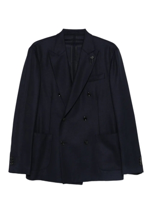 Lardini virgin wool double-breasted blazer - Blue