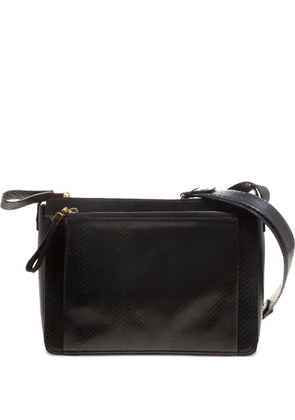Lanvin Pre-Owned snake-skin shoulder bag - Black