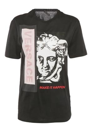 Versace Pre-Owned S graphic cotton top - Black