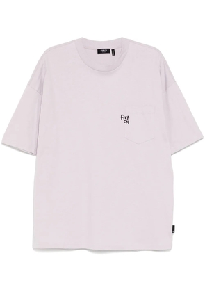 FIVE CM logo-embroidered T-shirt - Purple
