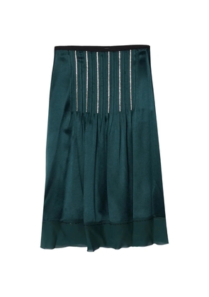3.1 Phillip Lim crystal-inlay slip midi skirt - Green