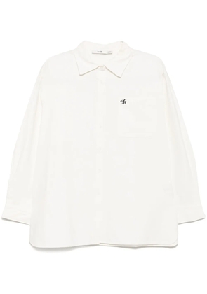 b+ab logo-embroidered long-sleeves shirt - White