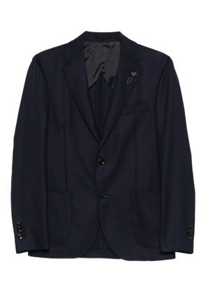 Lardini virgin wool single-breasted blazer - Blue