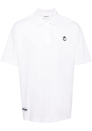 CHOCOOLATE logo-embroidered cotton polo shirt - White