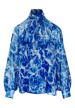 Akris tie-neck blouse - Blue