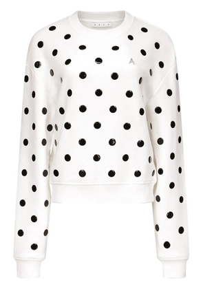 AREA polka-dot cotton sweatshirt - White