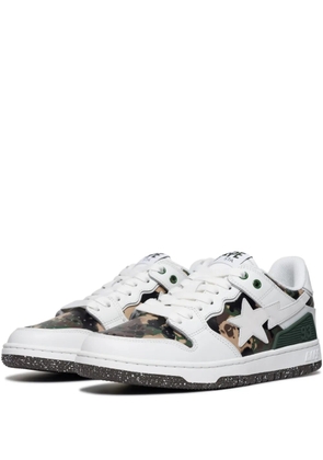 A BATHING APE® SK8 STA #2 camouflage-panel sneakers - White