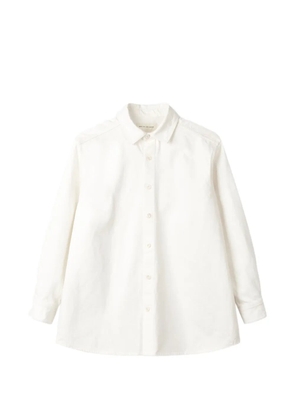 Man On The Boon. denim overshirt - White