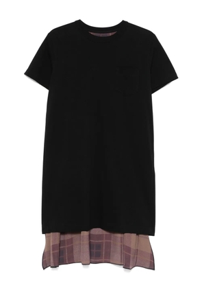 sacai panelled mini dress - Black