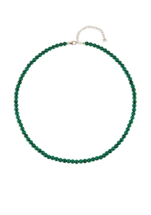 Mateo 14K yellow gold beaded malachite bracelet - Green
