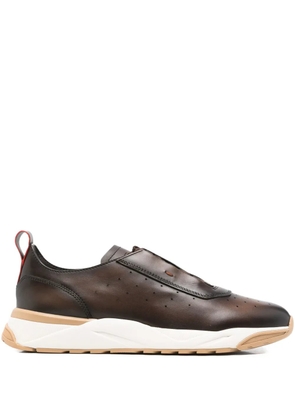 Santoni Innova leather sneakers - Brown