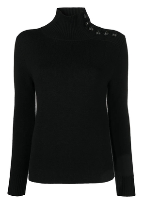 Rabanne roll-neck merino wool jumper - Black