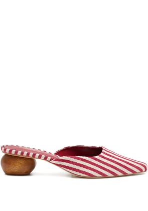 Sarah Chofakian 30mm Guest Room mules - Red