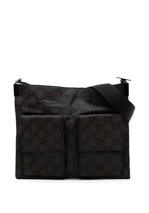 Gucci Pre-Owned 2000-2015 GG Nylon Double Pocket crossbody bag - Brown