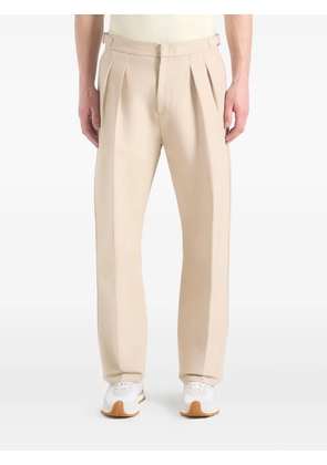 Manière De Voir Nolan twin-pleat stitch-detail trousers - Neutrals
