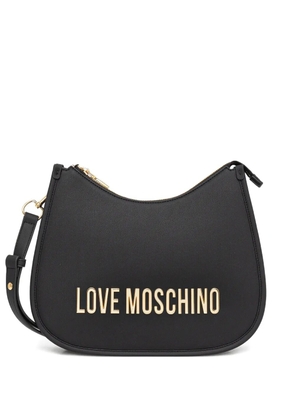 Love Moschino logo lettering shoulder bag - Black