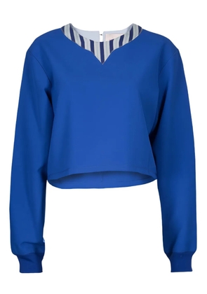 Roksanda pre-owned striped-trim sweatshirt - Blue