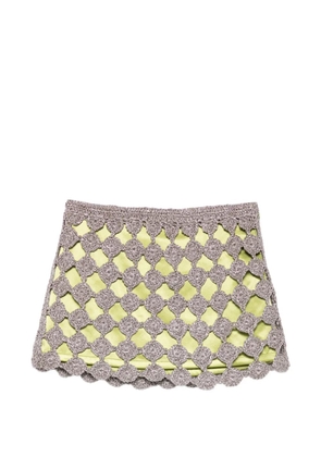 Simon Miller Zera crochet mini skirt - Green