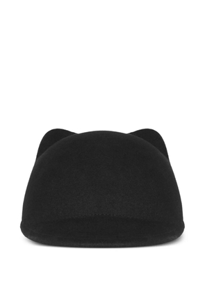 Maison Close Cat felted cap - Black