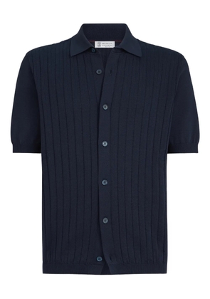 Brunello Cucinelli ribbed knit shirt - Blue