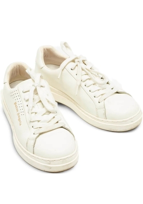 Palm Angels 2024 leather perforated sneakers - White