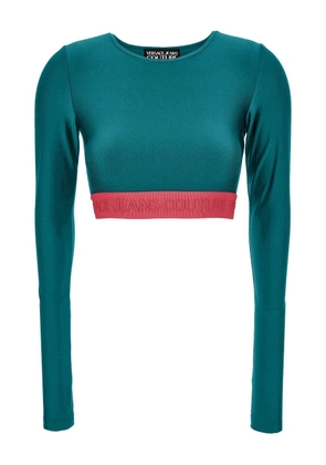 Versace Jeans Couture logo-band longsleeves T-shirt - Blue