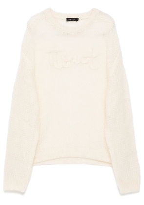 tout a coup embroidered logo jumper - Neutrals