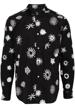 Black Comme Des Garçons graphic-print shirt