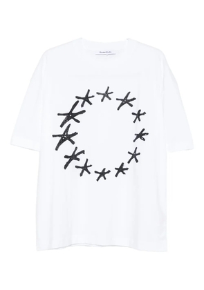 Études Studio star-print organic cotton T-shirt - White