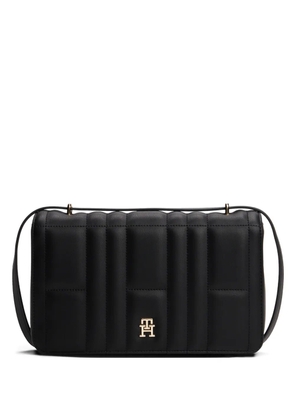 Tommy Hilfiger quilted logo shoulder bag - Black