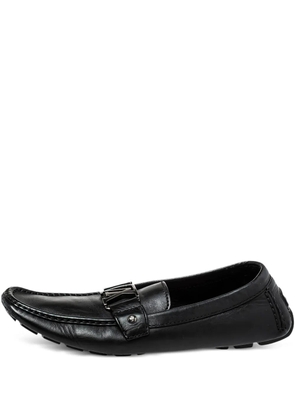 Louis Vuitton Pre-Owned 2024 LV-buckle loafers - Black