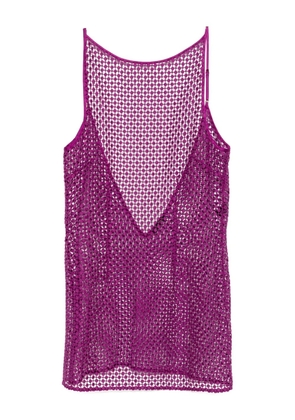 Kiki de Montparnasse Pointillee Mini V-Back dress - Purple
