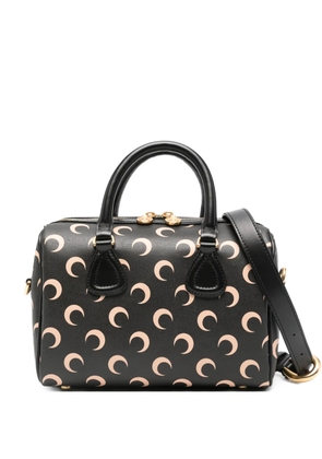 Marine Serre Moon Canvas Strike top handle tote bag - Black