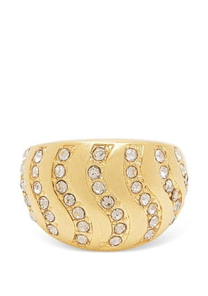 Lynyer Aurora Wave crystal wave ring - Gold