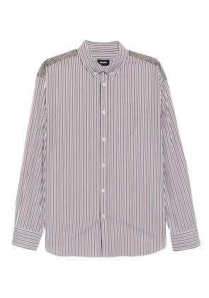 We11done striped button-down shirt - White
