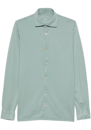 Fedeli plain organic-cotton shirt - Green