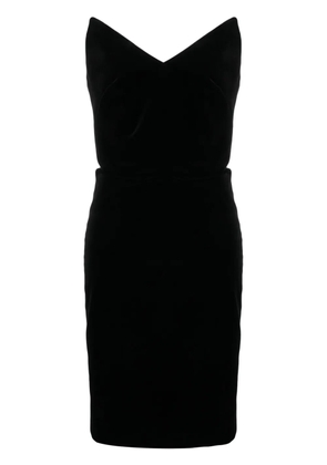 LOEWE bustier velvet strapless dress - Black