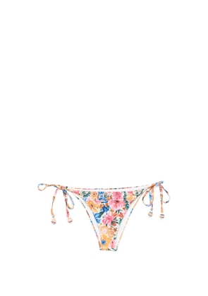 FARM Rio floral-print tie-side bikini bottom - Neutrals