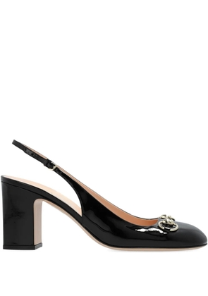 Gucci Pre-Owned Horsebit-detail slingback pumps - Black