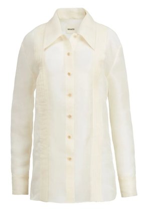 KHAITE The Nori silk shirt - Neutrals