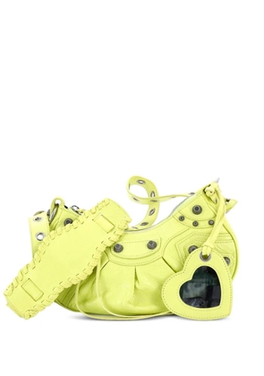 Balenciaga Pre-Owned Le Cagole Giant Studs Shoulder Bag Leather XS hobo bag - Yellow