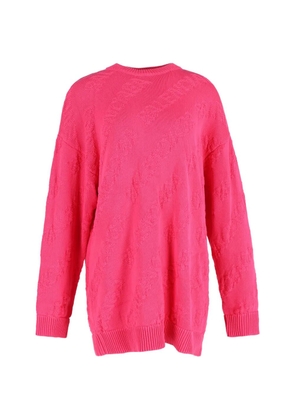 Balenciaga Pre-Owned 2019 logo-intarsia crew-neck sweater - Pink